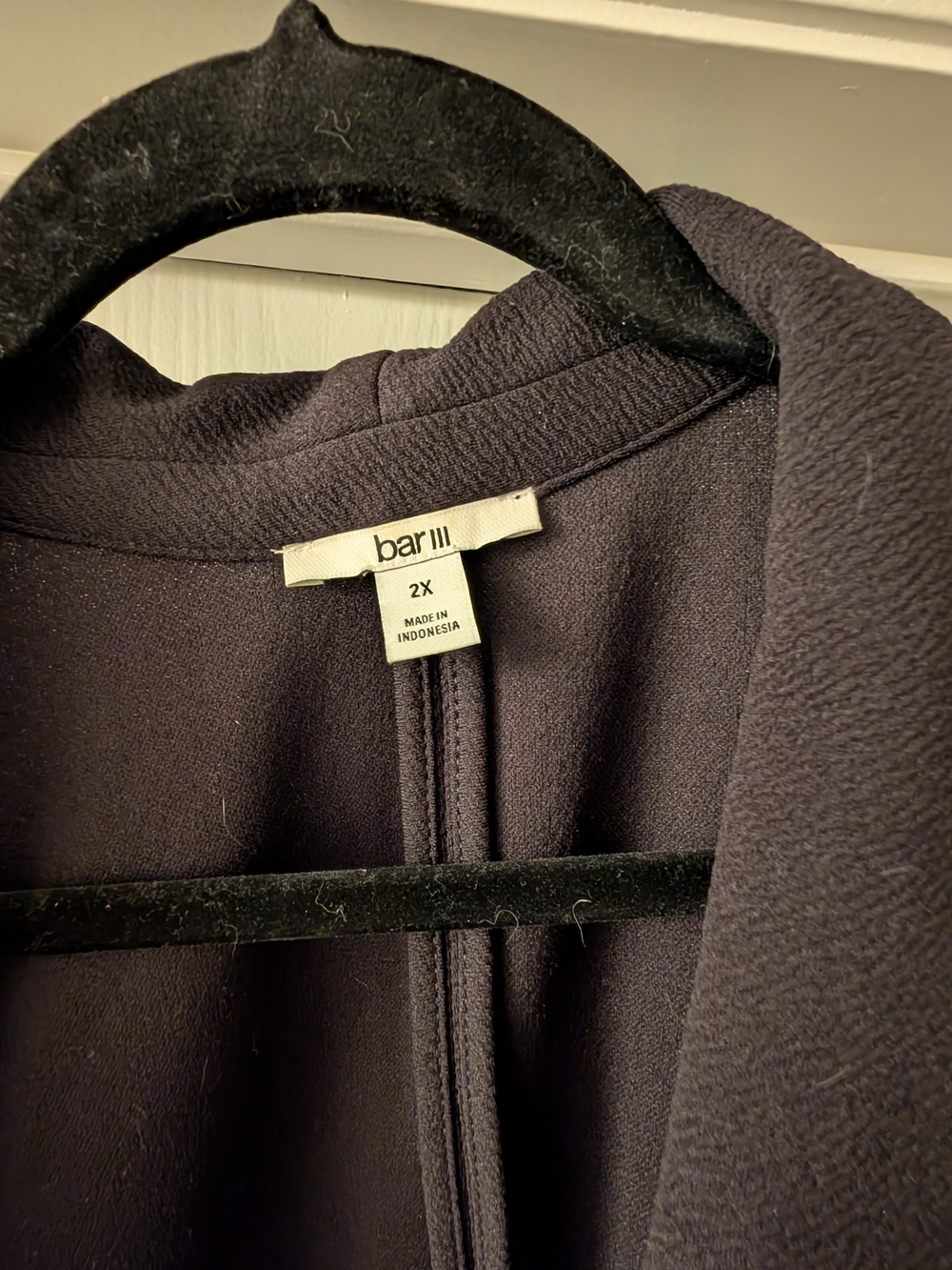 Bar III Black Open-Front Shawl Collar Blazer - Picture 3 of 4
